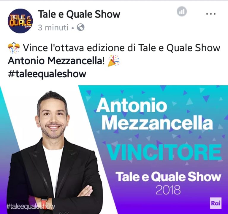 Antonio Mezzancella ieri sera ha spopolato su Rai 1