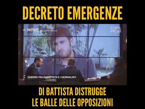 DI BATTISTA: DISTRUGGE LE BALLE SUL DECRETO EMERGENZA