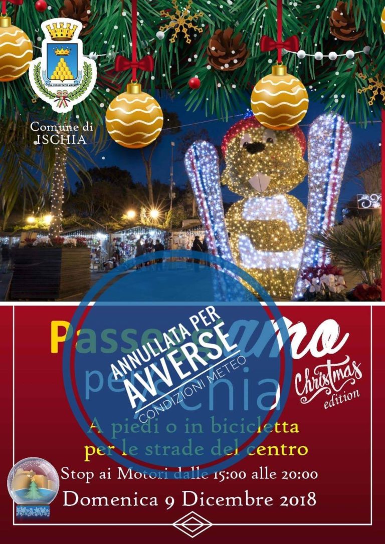 PasseggiAmo Ischia Christmas edition  annullata per condizioni meteo avverse