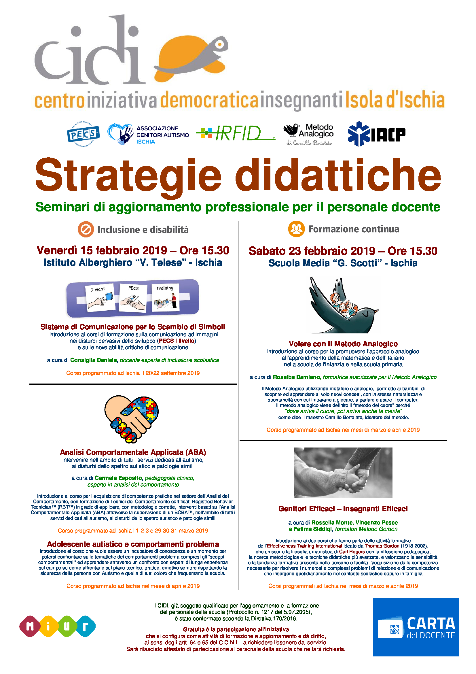 Strategie Educative Due Seminari Di Aggiornamento Professionale Per I Docenti Nuvola Tv Ischia