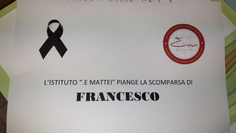 MORTE FRANCESCO TALIERCIO, IL CORDOGLIO DEL MATTEI E IL DOLORE DEI COMPAGNI