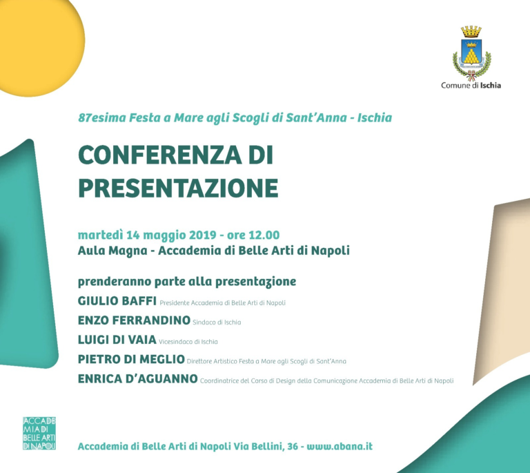 DOMANI LA PRESENTAZIONE DELLA FESTA DI S.ANNA ALL’ACCADEMIA DELLE BELLE ARTI DI NAPOLI  IN DIRETTA SU NUVOLA TV