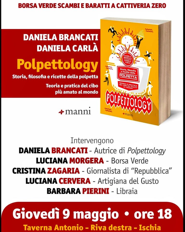 GIOVEDI’ LA PRESENTAZIONE DEL LIBRO “POLPETTOLOGY” ALLA TAVERNA ANTONIO ISCHIA