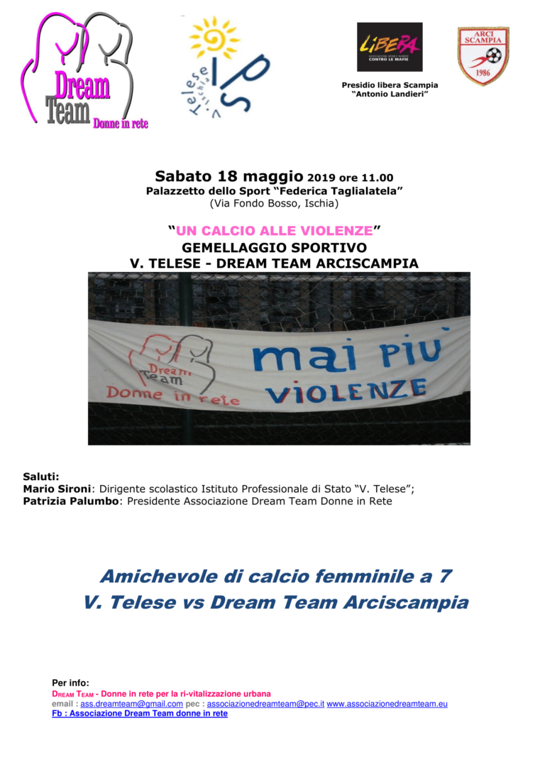 AL “TELESE” IL 18 MAGGIO UN EVENTO SUL CALCIO FEMMINILE