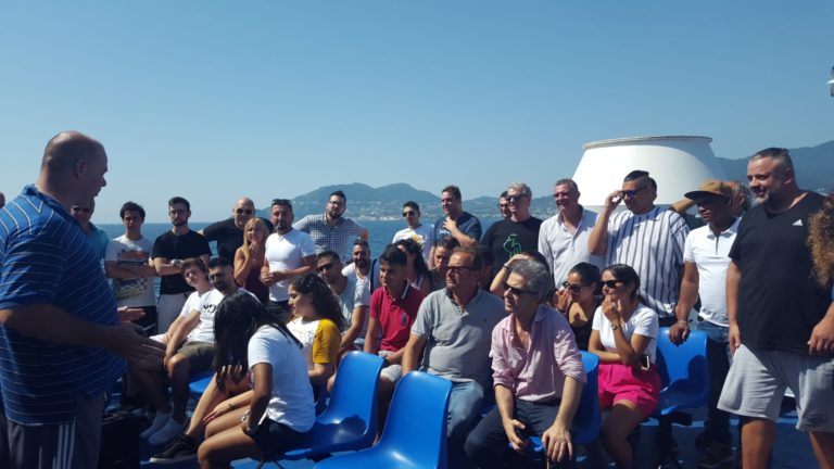 La squadra di “Ischia Lounge” in partenza per inaugurare la cerimonia di apertura di Universiade 2019