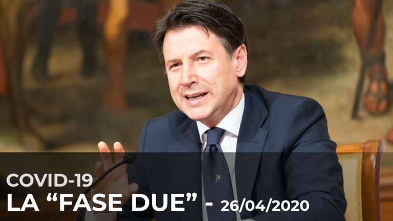 FASE 2 – LA CONFERENZA STAMPA DEL PREMIER CONTE