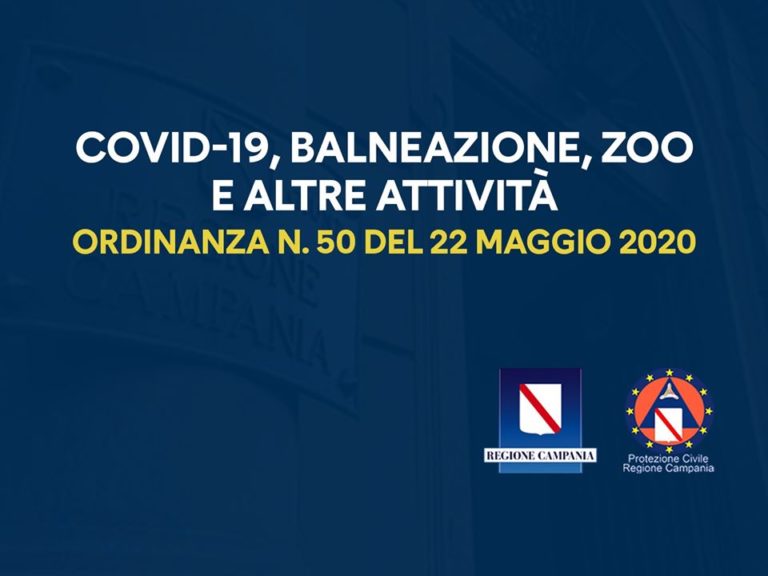 REGIONE CAMPANIA –  NOVITA’ IMPORTANTI NELL’ ORDINANZA SU STABILIMENTI BALNEARI, SPIAGGE LIBERE, DIPORTO