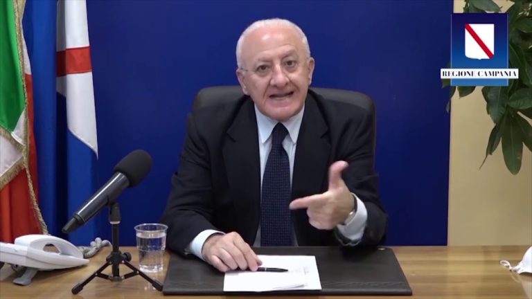 IN CAMPANIA COPRIFUOCO DALLE 23, DE LUCA ANTICIPA LA RICHIESTA