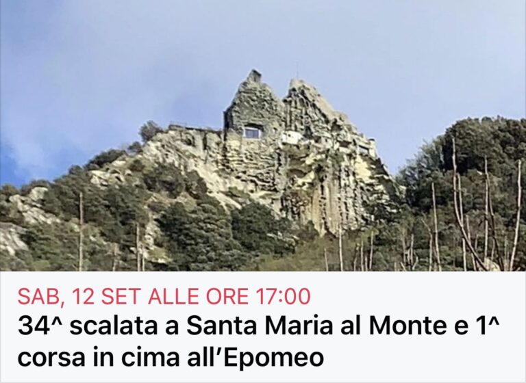 Forti e veloci. Il 12 settembre si sale di corsa in cima all’Epomeo , passando per Santa Maria al Monte