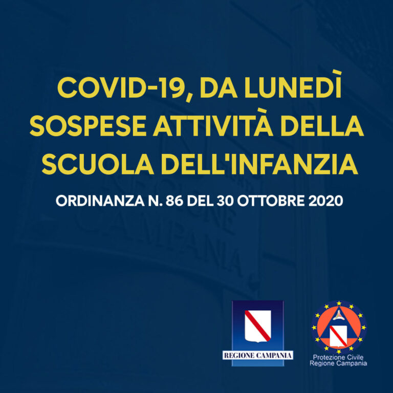 ULTIM’ORA: DE LUCA CHIUDE LA SCUOLA DELL’INFANZIA, TROPPI POSITIVI TRA I BAMBINI