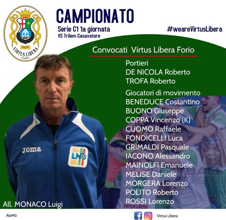 VIRTUS LIBERA: DOMANI L’ESORDIO IN C1 (IN DIRETTA SU NUVOLA TV)