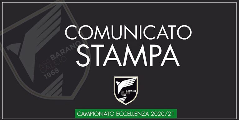 BARANO CALCIO: NEGATIVI I TAMPONI DI PRIMA SQUADRA E GRUPPO ESORDIENTI.