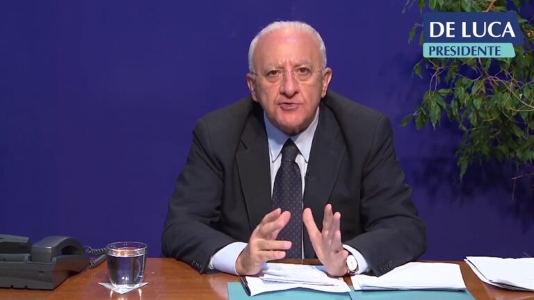 DE LUCA FIRMA UN NUOVA ORDINNZA: STOP AGLI SPOSTAMENTI TRA PROVINCE, SCUOLA ELEMENTARE RIAPERTA FORSE IL 26