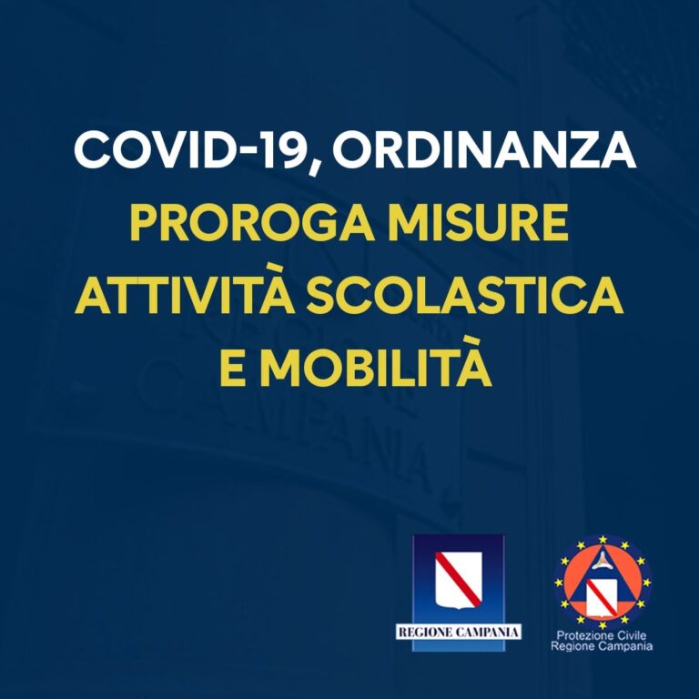 ORDINANZA N. 89 DI DE LUCA: RESTA CHIUSA LA SCUOLA E VIETATA LA MOBILITA’ TRA PROVINCE