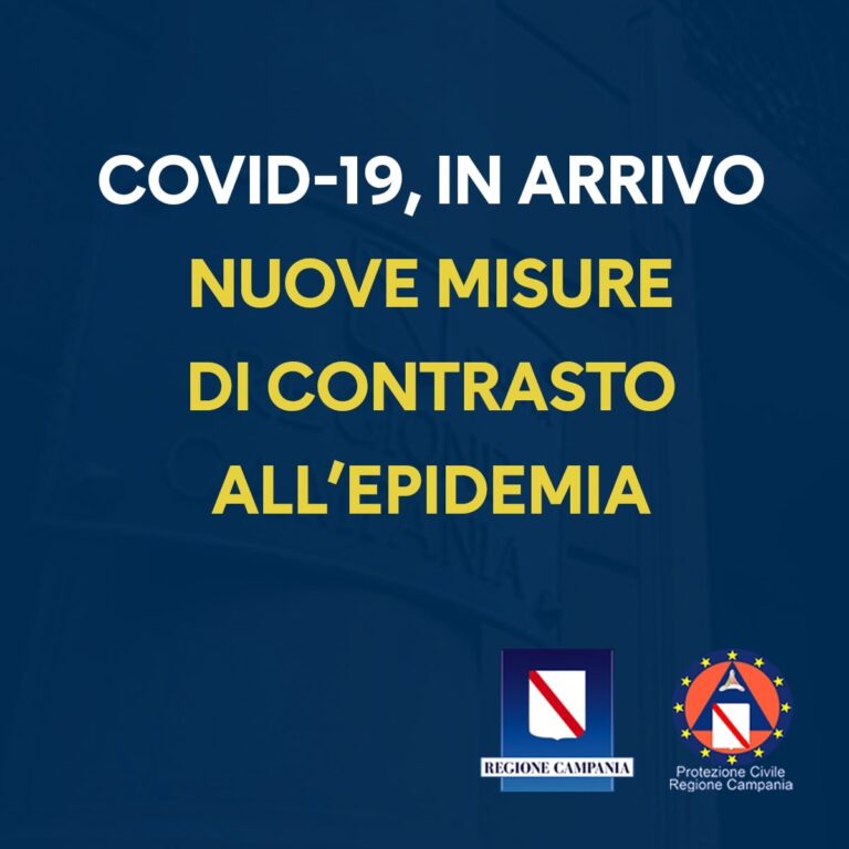 COVID-19, IN ARRIVO NUOVE MISURE PER LA CAMPANIA