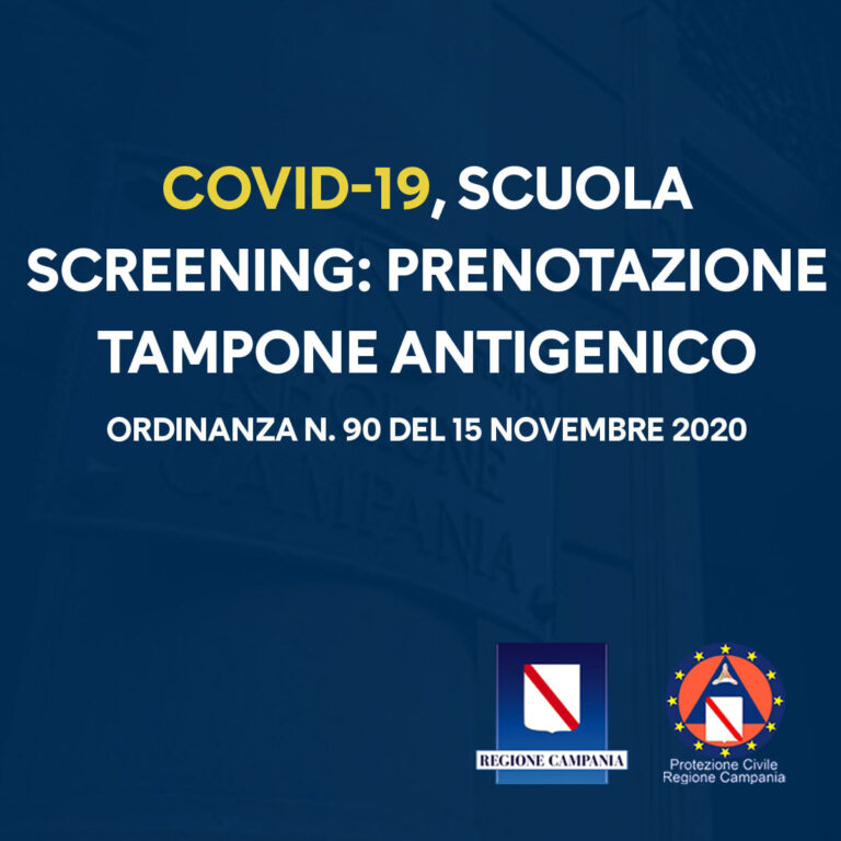 SCREENING SCUOLA: ECCO COME PRENOTARE IL TAMPONE ANTIGENICO