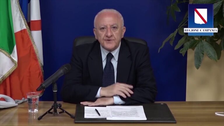 DE LUCA COMMENTA IL NUOVO DPCM: “NESSUN RILASSAMENTO E MISURE NAZIONALI UNITARIE”