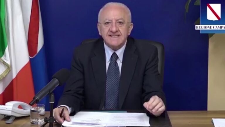 De Luca: “Ci vuole  rigore e il buon senso per fronteggiare il covid”