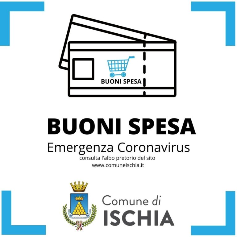 BUONI SPESA COMUNE DI ISCHIA, VIA ALLE DOMANDE FINO ALL’11 DICEMBRE