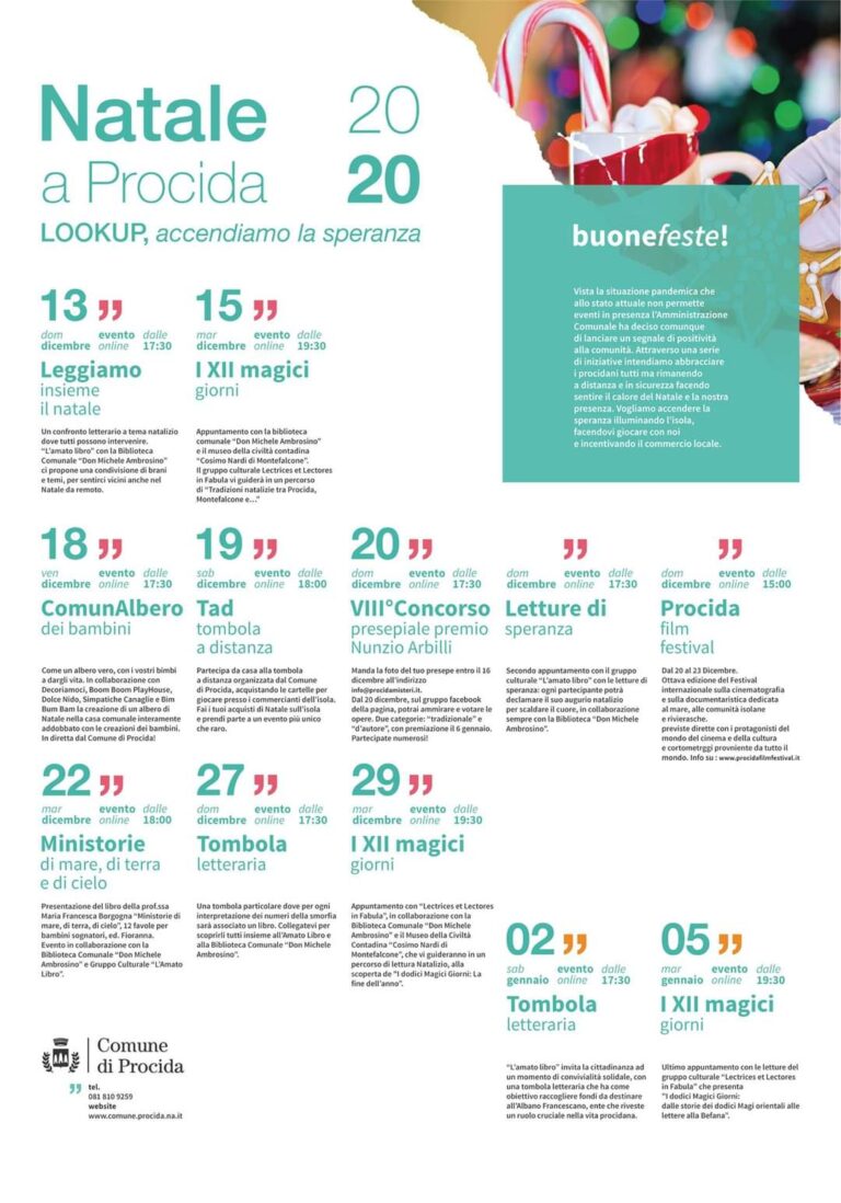 ACCEDIAMO LA SPERANZA, GLI EVENTI DEL NATALE 2020 A PROCIDA