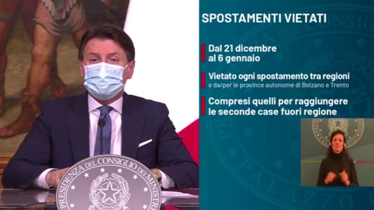 LE RESTRIZIONI PREVISTE PER LE FESTIVITA’ NATALIZIE