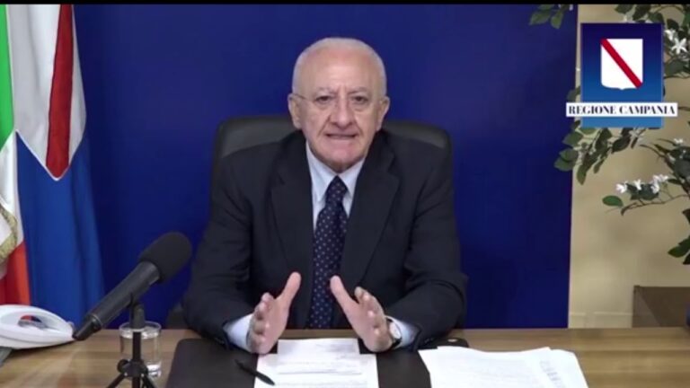 DE LUCA: “ABBIAMO ASSISTITO AL MERCATO NERO DEI VACCINI, COMPLIMENTI A PROCIDA CAPITALE DELLA CULTURA”