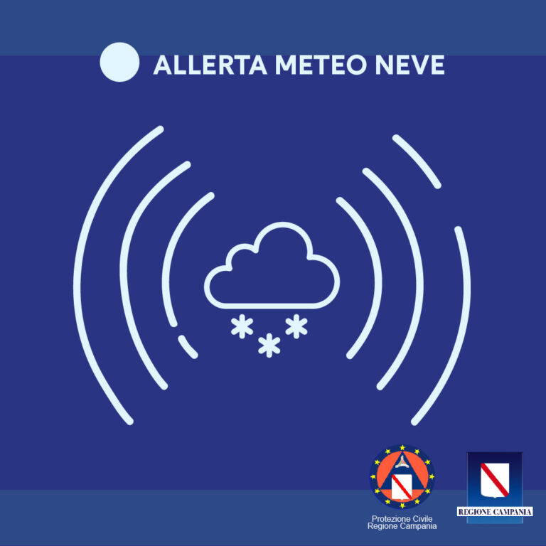ALLERTA NEVE E GELO IN CAMPANIA ANCHE A BASSA QUOTA, MARE AGITATO