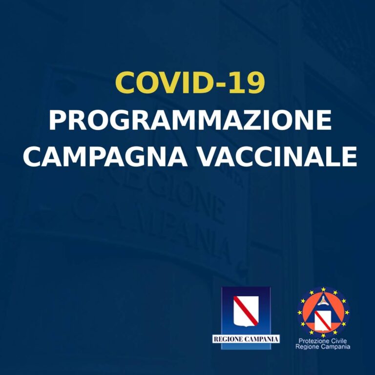 COVID-19, LA PROGRAMMAZIONE DELLA CAMPAGNA VACCINALE IN CAMPANIA
