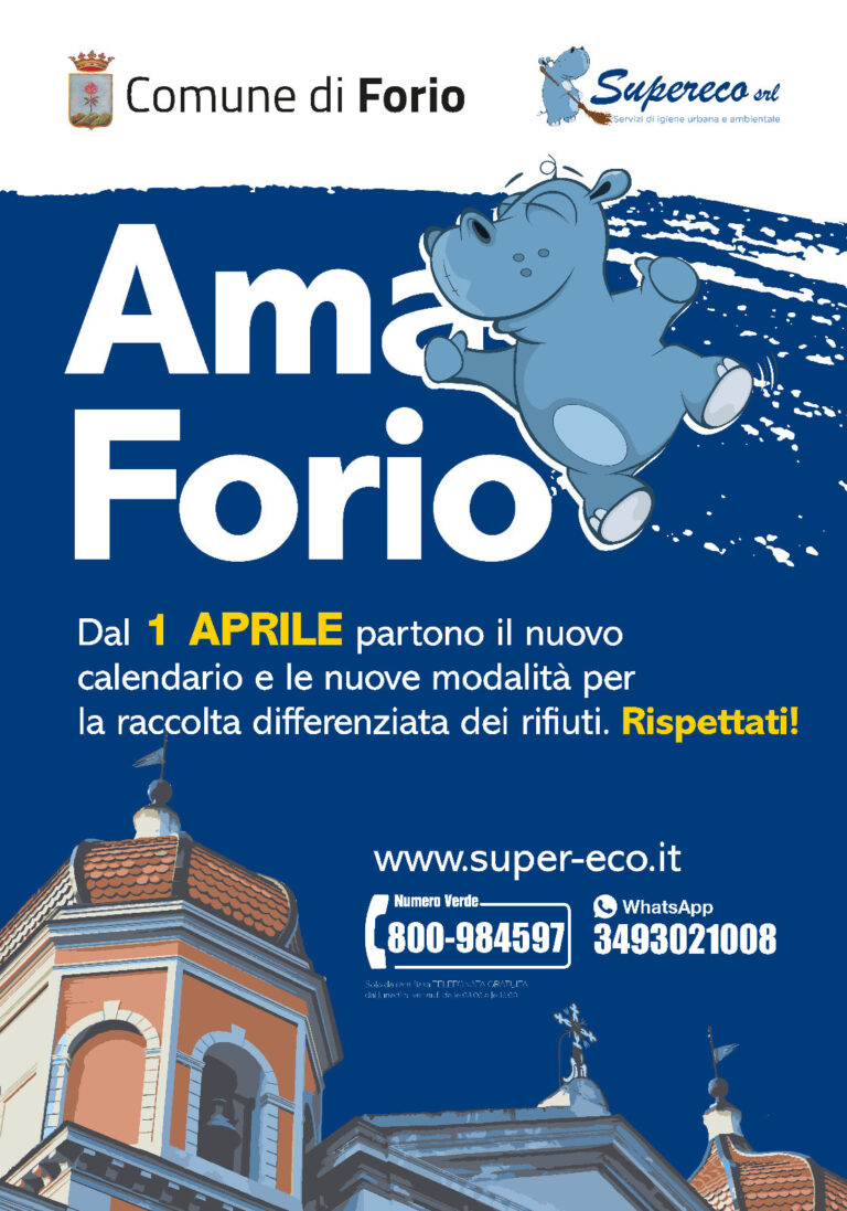 “AMA FORIO”: DAL 1 APRILE CAMBIA IL SISTEMA DELLA RACCOLTA DIFFERENZIATA