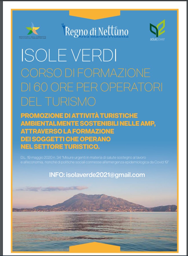 ISOLE VERDI, IL CORSO PER OPERATORI DEL TURISMO A CURA DELL’AMP REGNO DI NETTUNO