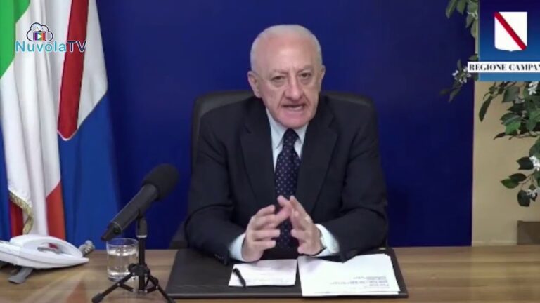 SULL’ANDAMENTO LENTO DELLA CAMPAGNA DI VACCINAZIONE DI MASSA, DE LUCA ANNUNCIA LA POSSIBILITA’ DI PRODURRE IL VACCINO IN CAMPANIA: “STIAMO VALUTANDO LA RICONVERSIONE INDUSTRIALE DI ALCUNE AZIENDE CHE POSSANO PRODURRE VACCINI”