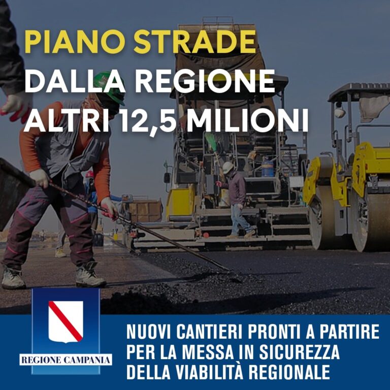 PIANO SICUREZZA STRADE: STANZIATI ALTRI 12,5 MILIONI