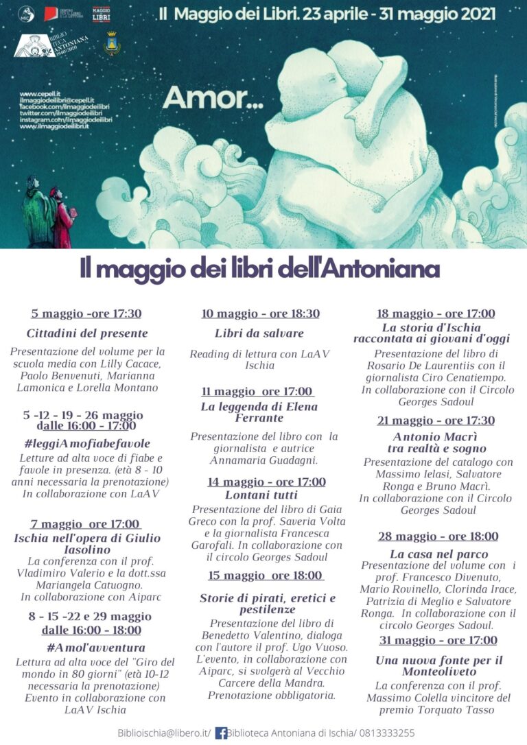 VIA AL MAGGIO DEI LIBRI DELL’ANTONIANA: RICCO IL PROGRAMMA DEGLI APPUNTAMENTI TRA VIDEOCONFERENZE, PRESENTAZIONI ONLINE E LETTURE AD ALTA VOCE