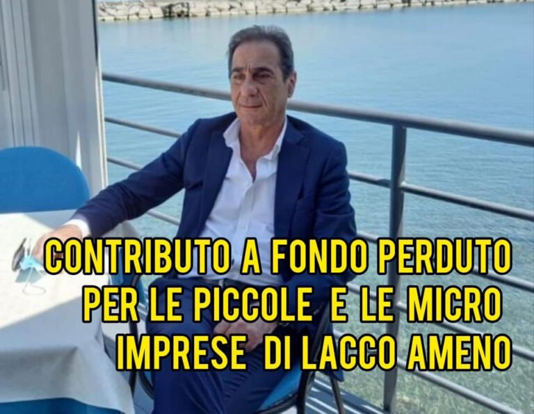 GIACOMO PASCALE: “AVVISO PUBBLICO: CONTRIBUTO A FONDO PERDUTO PER LE PICCOLE E LE MICRO IMPRESE. PASSATE PAROLA!”