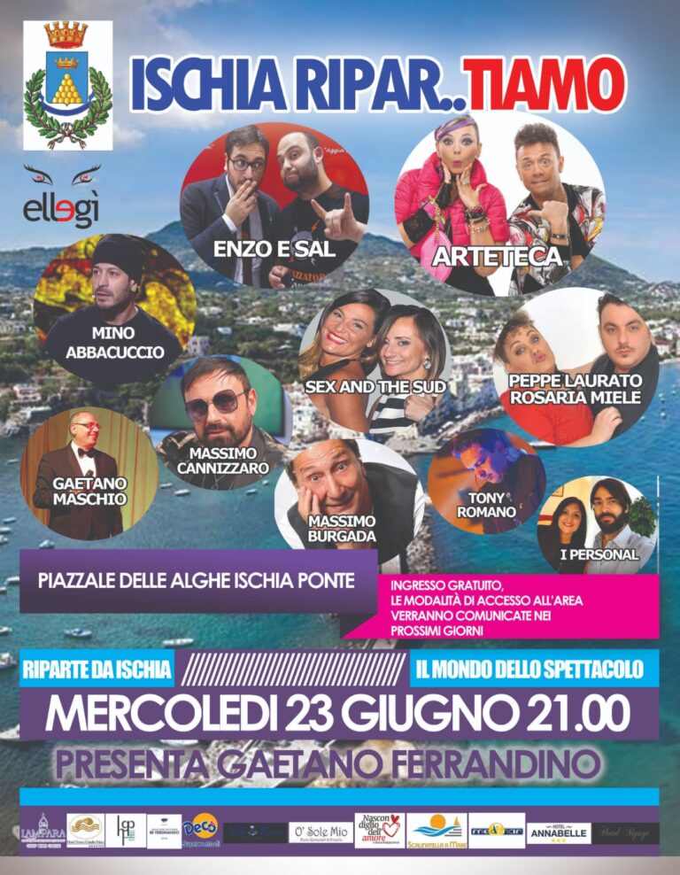 EVENTO “ISCHIA RIPAR…TIAMO”: PRENOTAZIONI ALL’INDIRIZZO EMAIL ISCHIARIPARTIAMO@GMAIL.COM