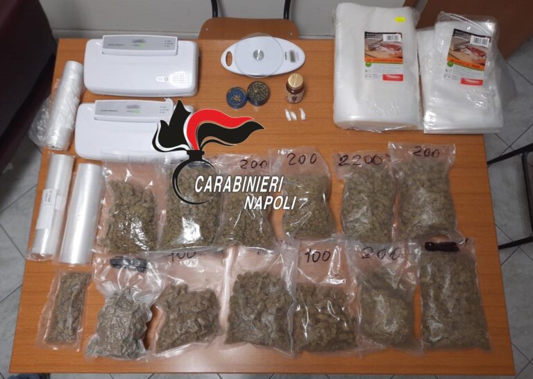 TRAFFICO DI STUPEFACENTI, OPERAZIONE DEI CARABINIERI DI ISCHIA: ARRESTI E SEQUESTRO PREVENTIVO DI BENI PER 120MILA EURO
