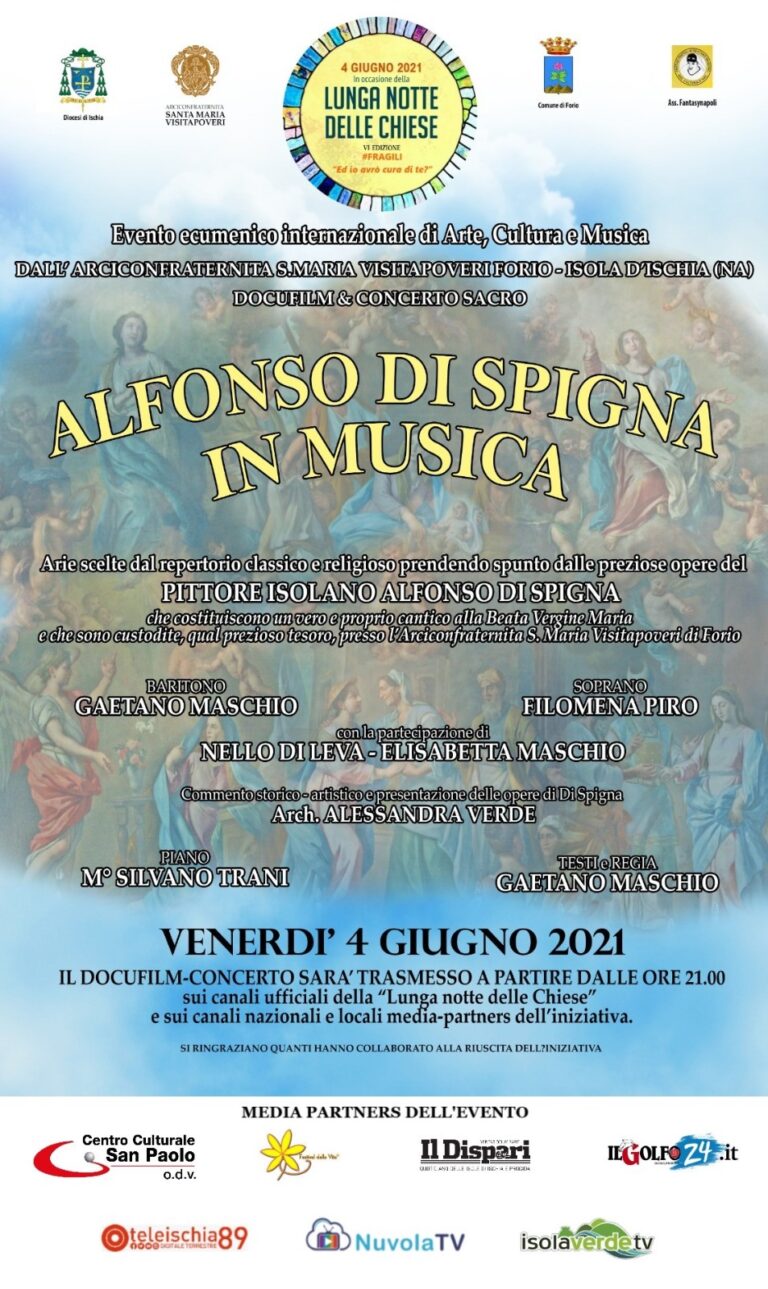 ALFONSO DI SPIGNA IN MUSICA: L’ARTE ISCHITANA PROIETTATA NEL MONDO ATTRAVERSO “LA LUNGA NOTTE DELLE CHIESE”