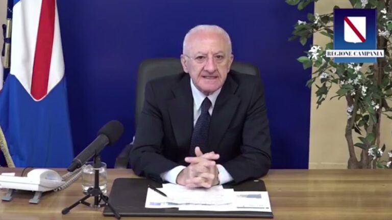 IL PRESIDENTE VINCENZO DE LUCA LANCIA L’ALLARME: “226 POSITIVI, DATO PREOCCUPANTE”