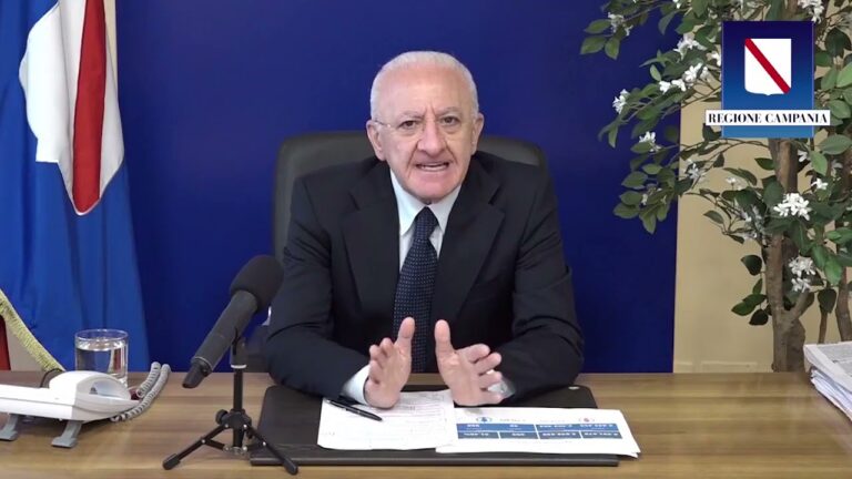 DE LUCA: “IMMUNITA’ DI GREGGE ENTRO LA PRIMA DECADE DI OTTOBRE, SITUAZIONE OSPEDALIERA TRANQUILLA, VOGLIAMO EVITARE LA ZONA GIALLA”