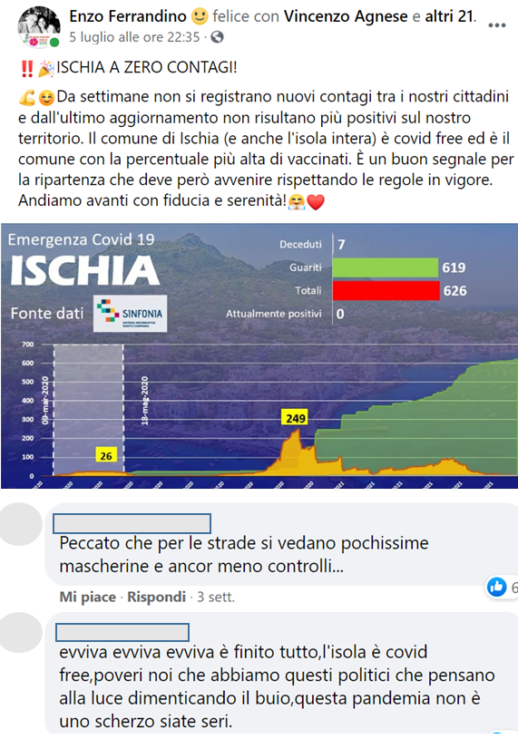 ISCHIA NON E’ PIU’ COVID-FREE, GENNARO SAVIO: “BASTA SILENZIO OMERTOSO, I SINDACI RIVELINO IL NUMERO DEI CONTAGI”