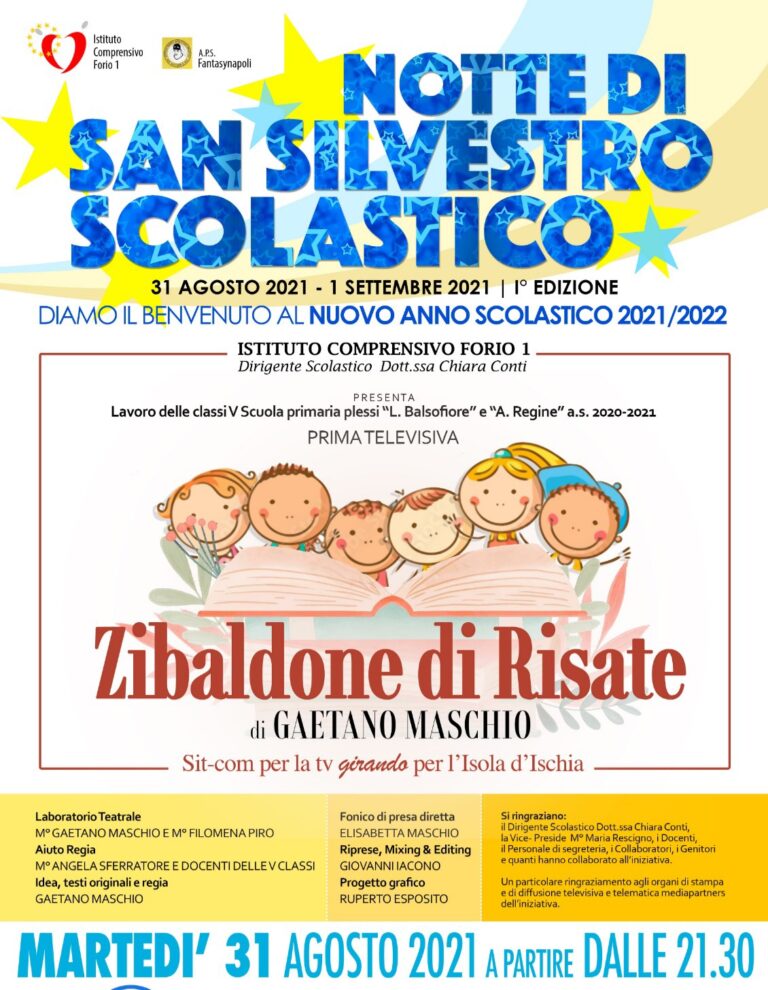 “LA NOTTE DI S. SILVESTRO SCOLASTICO” DELL’ I.C. FORIO 1 CON LO “ZIBALDONE DI RISATE”  DI GAETANO MASCHIO ARRIVA SU NUVOLA TV