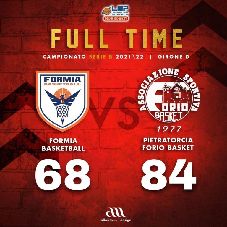 BASKET – SERIE B, SECONDA VITTORIA PER IL FORIO CHE VINCE 84-68 CONTRO FORMIA