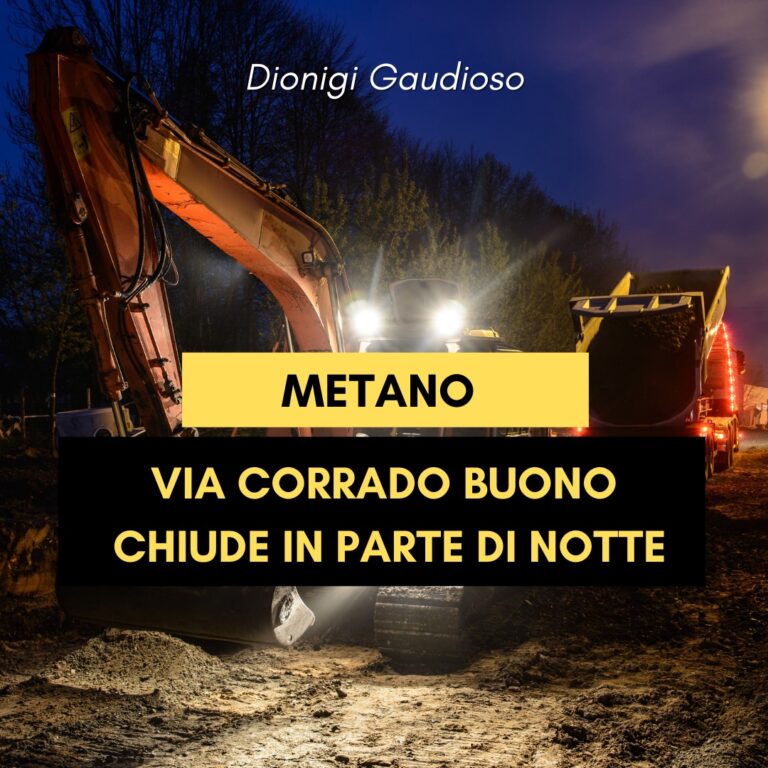 BARANO – LAVORI METANO: VIA CORRADO BUONO CHIUDE IN PARTE DI NOTTE, L’ISOLA RITORNA A DIVIDERSI IN DUE