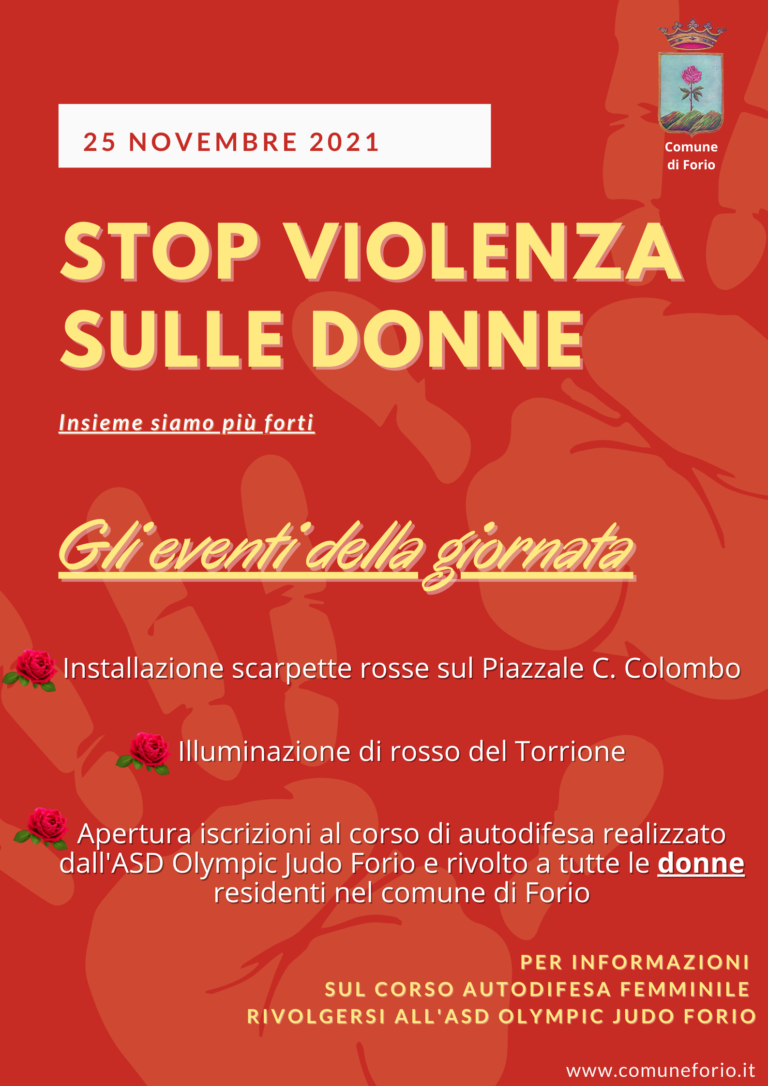 IL COMUNE DI FORIO DICE “NO” ALLA VIOLENZA SULLE DONNE CON L’ARTE E LO SPORT