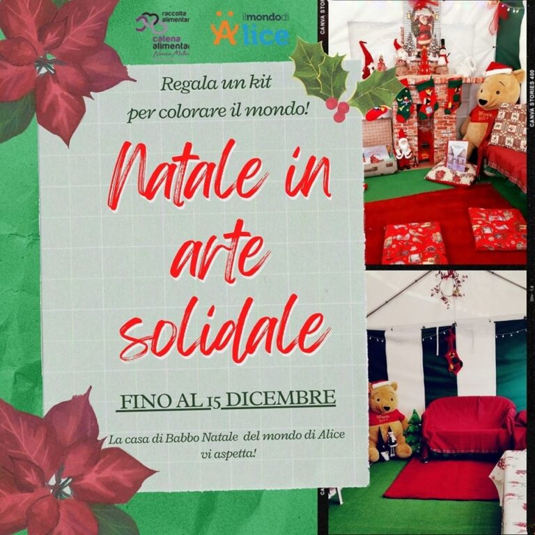 NATALE IN ARTE SOLIDALE: AI BIMBI DELLA CATENA ALIMENTARE UN KIT PER COLORARE IL MONDO!