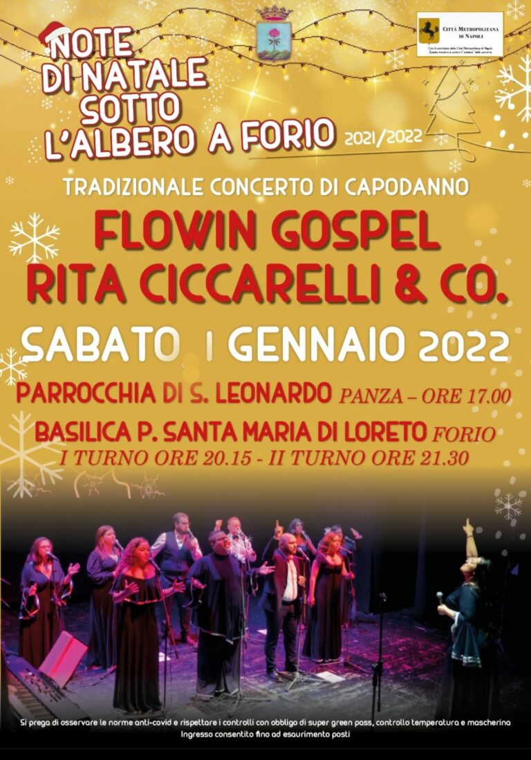 RITA CICCARELLI & FLOWIN’ GOSPEL: A FORIO IL GOSPEL COLORA IL CAPODANNO 2022!