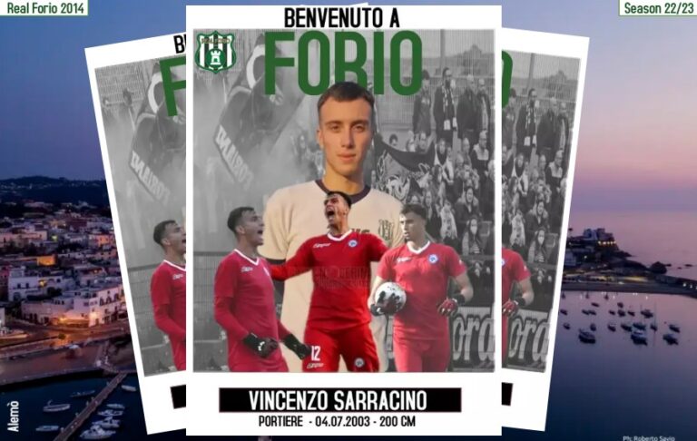 CALCIO, ARRIVA AL REAL FORIO IL NUOVO PORTIERE SARRACINO
