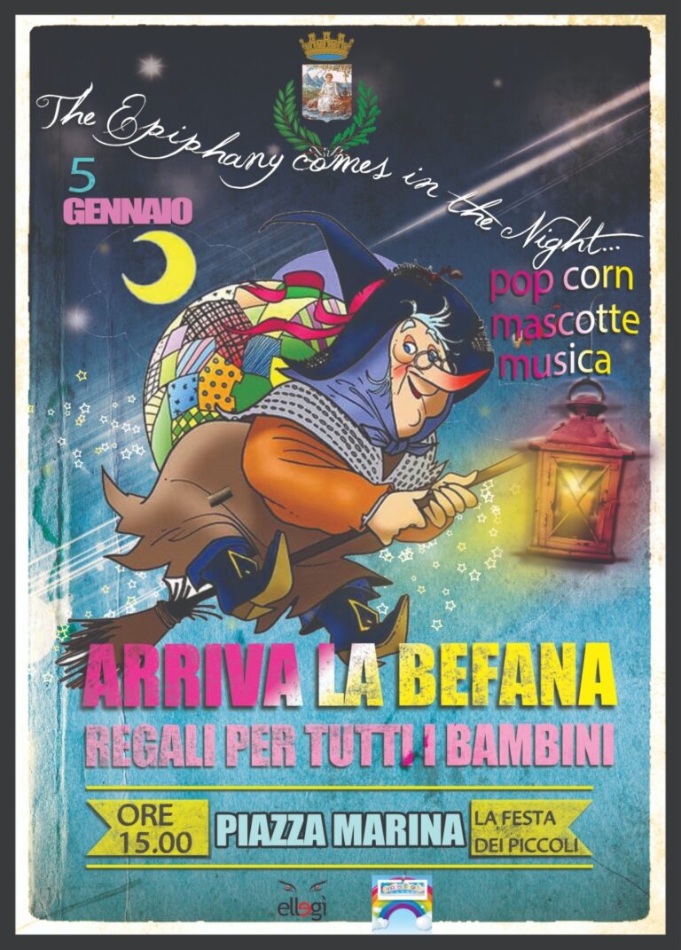CASAMICCIOLA, GIOVEDI’ ARRIVA LA BEFANA PER I BAMBINI