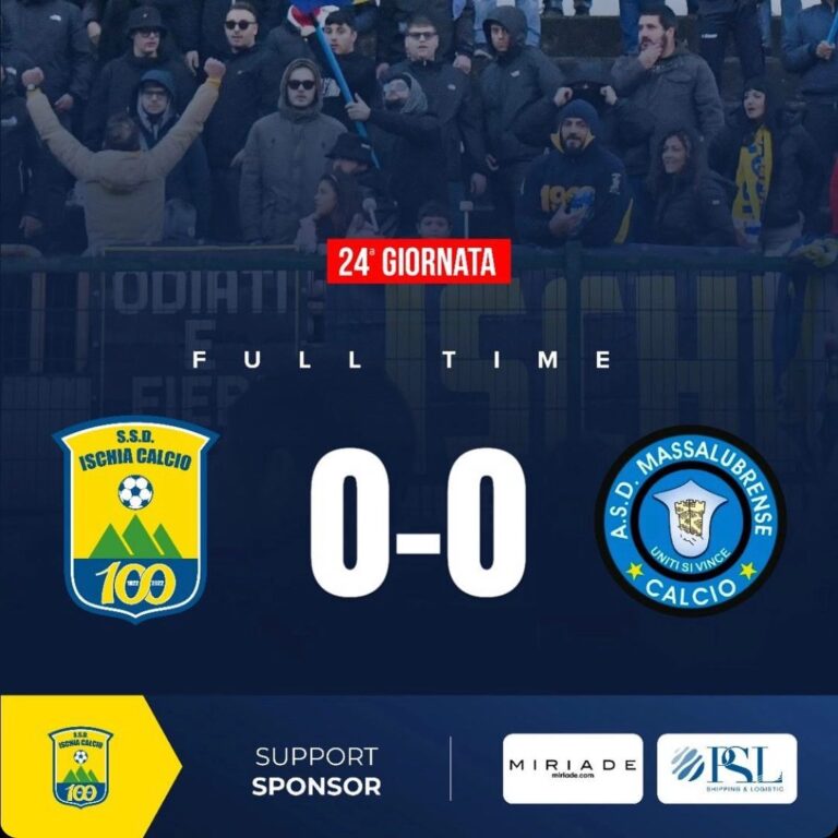 CALCIO – AL MAZZELLA PARI PER L’ISCHIA CONTRO IL MASSA LUBRENSE