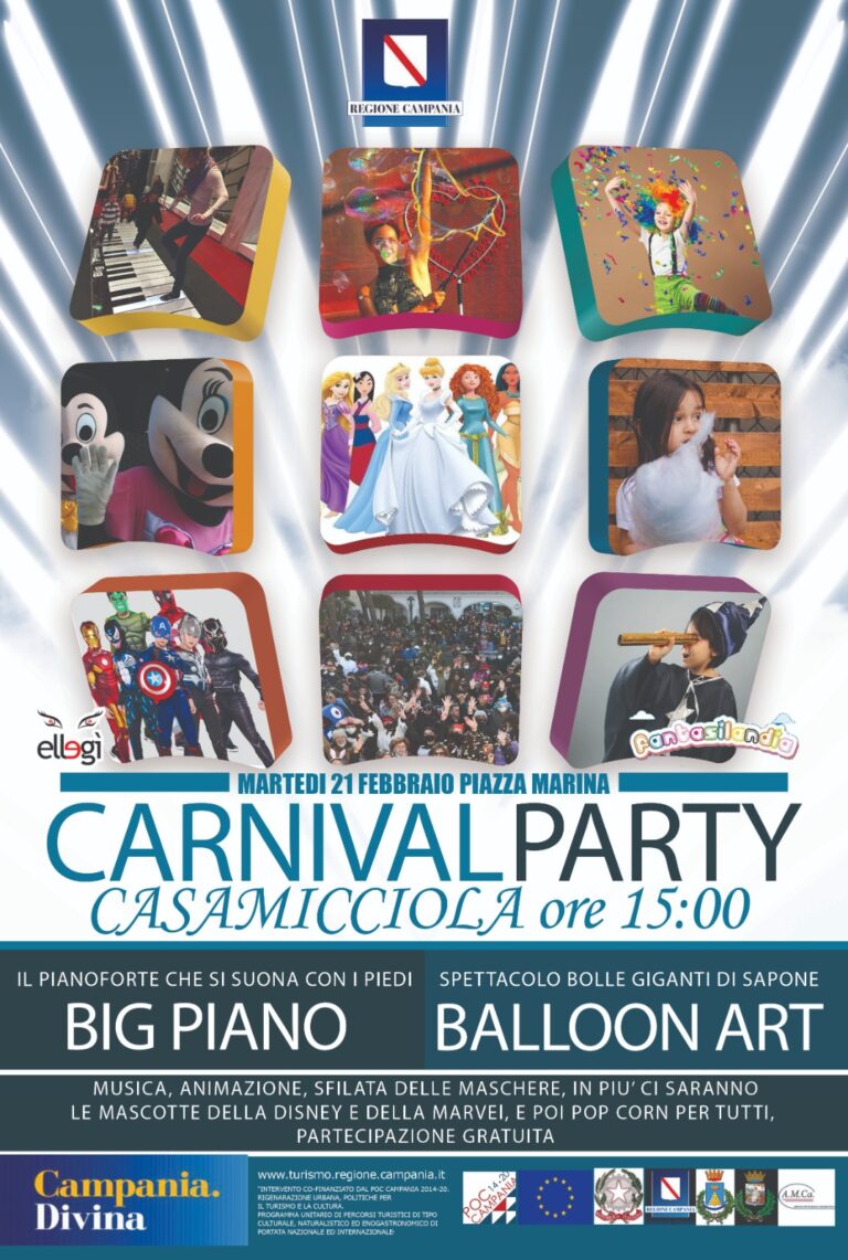 CASAMICCIOLA, MARTEDI’ 21 TORNA IL CARNEVALE IN PIAZZA